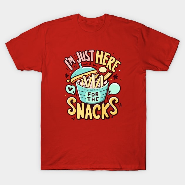 I'm Just Here For The Snacks American Football Match Winner T-Shirt by CosmicCat